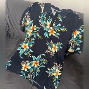 Brand New Banana Republic Mens XL flower Polo